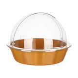 Maxbell Bread Basket with Cover Dustproof Serving Tray for Kitchen Vegetable Display Brown