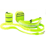 Maxbell Maxbell Elastic Pet Dog Nylon Running Jogging Walking Strap Leash Harness Set Green
