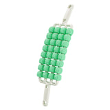 Maxbell 4 Row Roller Massage Stick Tool Calf Rolling Massager for Back Thigh Abdomen Green