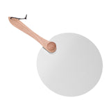 Maxbell Pizza Spatula Round Stainless Steel Metal Pizza Paddle for Bread Cheese Oven 12inch
