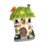 Maxbell Garden Flower House Statue Landscape Solar Sculpture for Patio Outdoor Porch Green