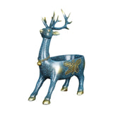 Cartoon Deer Statue Desk Storage Tray Cute for Living Room Bookshelf Bedroom Standing Blue