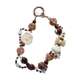 Maxbell Keychain Lovely Car Key Charm Cellphone Keychains Phone Charm for Girls Gift Coffee