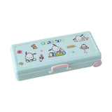 Maxbell Trolley Suitcase Pencil Case Holder Double Layered for Children Bedroom Home Green