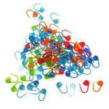 Maxbell 12Pcs Bobbin Holder + 100pcs Plastic Knitting Crochet Stitch Needle Clips