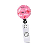 Maxbell Retractable ID Reel Badge Holder Doctor Nursing Gift Office Retractable Cord Pink
