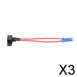 Maxbell 3xALPM 3 Way Mini Blade Fuse Tap Holder Block Wire Cable