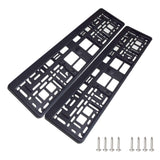 Maxbell 2 Pieces EU License Plate Frame High Performance Easy to Install Accessories