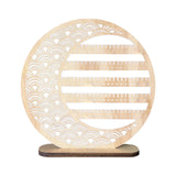 Maxbell Earrings Organizer Wood 5 Tier Earring Holder for Counter Light Wood Color