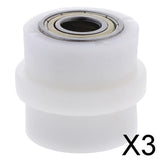 Maxbell 3xTensioner Wheel Motorcycle Chain Pulley Pit Dirt Roller Slider (Blue) White
