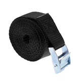 Maxbell Maxbell Heavy Duty Cam Buckle Tie Down Straps Roof Racks Trailers 25mm x 2.5m Black
