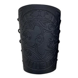 Maxbell 2xArm Bracer Medieval PU Leather Wrist Guard Wristband for Larp Black