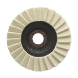 Maxbell Wool Felt Flap Polishing Disc Angle Grinder Attachment for Jewelry Glass Car 125 Type