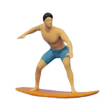 Maxbell 1/64 Miniature Surfing Figure Collectibles Layout Props Painted Beach Surfer Style A