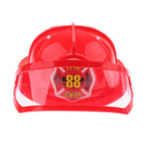 Kid Pretend Play Fireman Safety Helmet Firefighter Hat Costume Party Role Playing Toy –Red