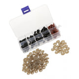 Maxbell 135pcs Plastic Safety Doll Eyes/Nose for Toy Craft Decor DIY brown and black