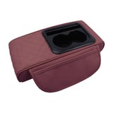 Maxbell Car Armrest Cushion Multifunctional Car Armrest Box Cover for Suvs Auto Claret