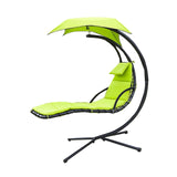 Maxbell Outdoor Hanging Lounge Chair Shade Chair with Umbrella for Yard Deck Outside Green