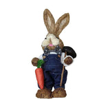 Maxbell DIY Unfinished Easter Bunny Straw Material Package Ornament for Balcony Yard Style A