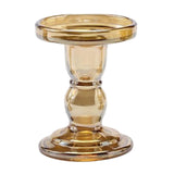 Glass Candle Holder Candlestick Candelabra for Living Room Party Holiday 8cmx11cm