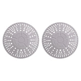 Maxbell 2Pcs Silicone Drain Cover Silicone Drain Catcher for Bathroom Sink Bathtub gray