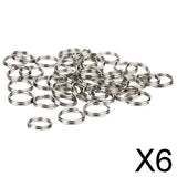 Maxbell 6xSplit Key Rings 1.2 x 12mm 100pcs Silver