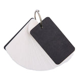 Maxbell Maxbell 4Pcs Index Cards with Ring 400 Sheets Removable Flash Cards with Binder Ring Black Cover