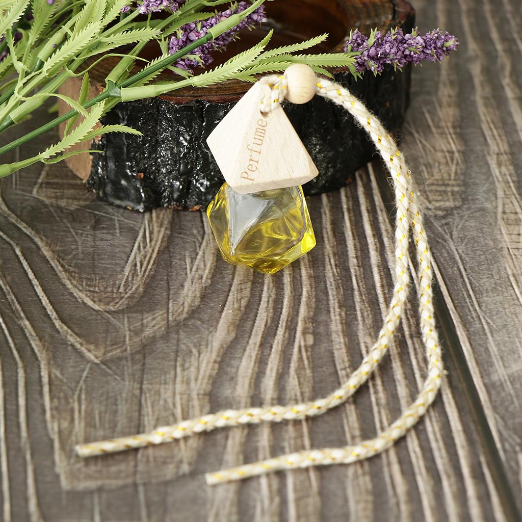 Maxbell Maxbell Glass Hanging Car Perfume Bottle Essential Oil Fragrance Bottle Yellow
