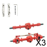3xRC Car Axles Drive Shaft CNC Metal Upgrade for MN 1/12 RC Crawler  Red