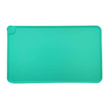 Maxbell Maxbell Dog Cat Food Mat Foldable with Raised Edge Waterproof Easy Clean Nonslip Green