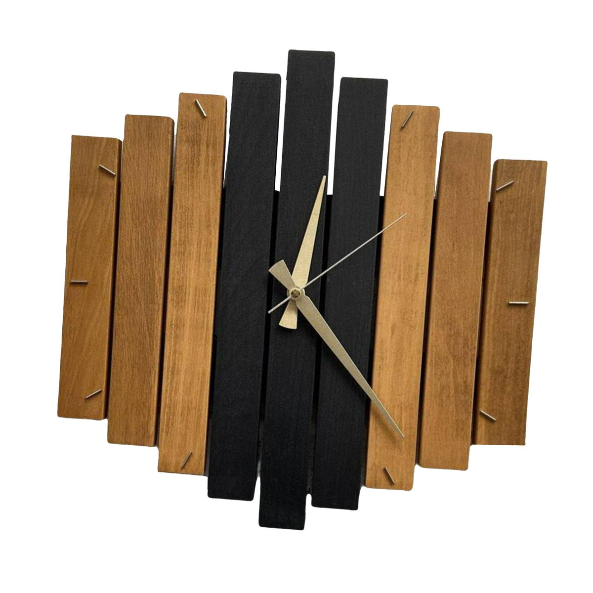 Maxbell Maxbell Wooden Wall Clock Hanging Non Ticking Steampunk for Office Hotel Decor A