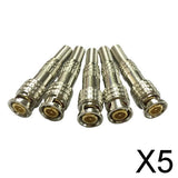 Maxbell 5x5X Solderless No Welding Joint BNC Male Coax Connector Adapter Plug