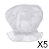 Maxbell 5xSatin Pearl Rhinestone Wedding Bridal Dolly Bag Handbag Ivory 22x20cm