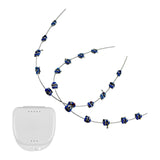 Maxbell Temporary Tooth Decoration with Metal Wires Fashionable Brace Chain Dark Blue