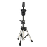 Maxbell Cork Canvas Block Mannequin Model Head Wigs Making Display w/ Tripod Stand