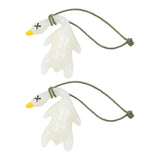 Maxbell 2x Color Changing Roast Duck Car Pendant Funny Cartoon Car Hanging Accessory 2.7x5.7cm