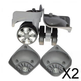 Maxbell 2x2pcs Swivel Wheel Luggage Suitcase Casters Swivel Wheel Replacement Grey