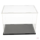 Maxbell 2pcs Clear Acrylic Display Box Case Model Figure Display Dustproof Box