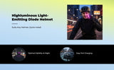 Light-emitting diode helmet light, rechargeable, waterproof warning, night riding White other