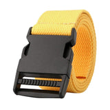 Outdoor Breathable Men Waist Belt Quick Release Buckle Yellow