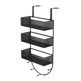 Maxbell Refrigerator Storage Rack with Hooks Fridge Organizer Shelf 36cmx15cmx67cm