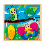 Maxbell Wood Puzzle Gifts Portable Hands on Learning Fine Motor Skills Jigsaw Puzzle Moth