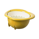 Kitchen Colander Strainer Set Fruit Shaped Decor Drain Basket for Restaurant Yellow