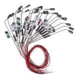 Maxbell 40 Model Trains Courtyard Light Wired LED Street Lamps Lamppost 1/200 Layout