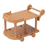 Maxbell 1:12 Dollhouse Kitchen Serving Cart Miniature for Furnishings Home Dollhouse Brown