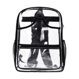 Maxbell Tennis Backpack Transparent PVC Large Capacity Tennis Rucksack for Men Women Black