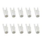 Maxbell Maxbell 10 Pieces Plastic Arrow Nocks for Archery Hunting Shooting Outdoor Sports White