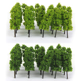 Maxbell 6xPagoda Trees Model Train Railroad Scenery 1:200 20pcs Dark and Light Green