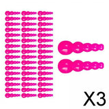 Maxbell 3x50Pcs Stacked Fishing Beads Kit Fishing Lures Tackle for Perch Trout Walleye Rose Red