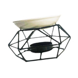 Maxbell Tealight Holder Aroma Melt Warmer Fragrance Holiday SPA Essential Oil Burner Black